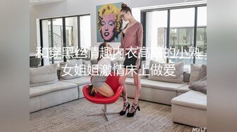 和穿黑丝情趣内衣高跟的小熟女姐姐激情床上做爱