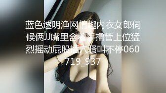 蓝色透明渔网情趣内衣女郎伺候俩JJ嘴里含着手撸管上位猛烈摇动屁股插穴骚叫不停060719_937